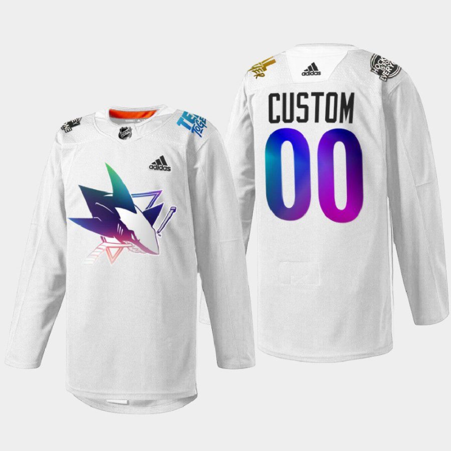 men custom sharks white pride night 2022 hockeyisforeveryone jersey