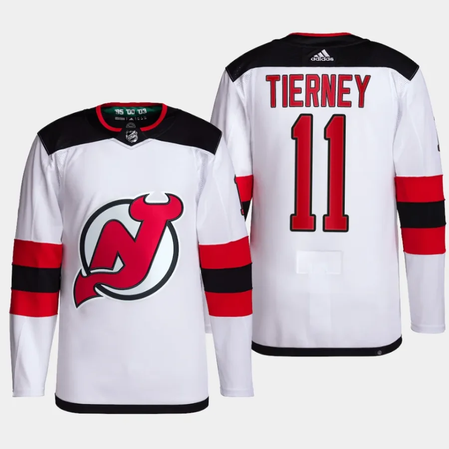 men devils chris tierney primegreen away authentic pro white jersey 0