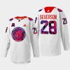 men devils damon severson 2022 warm up gender equality night white jersey