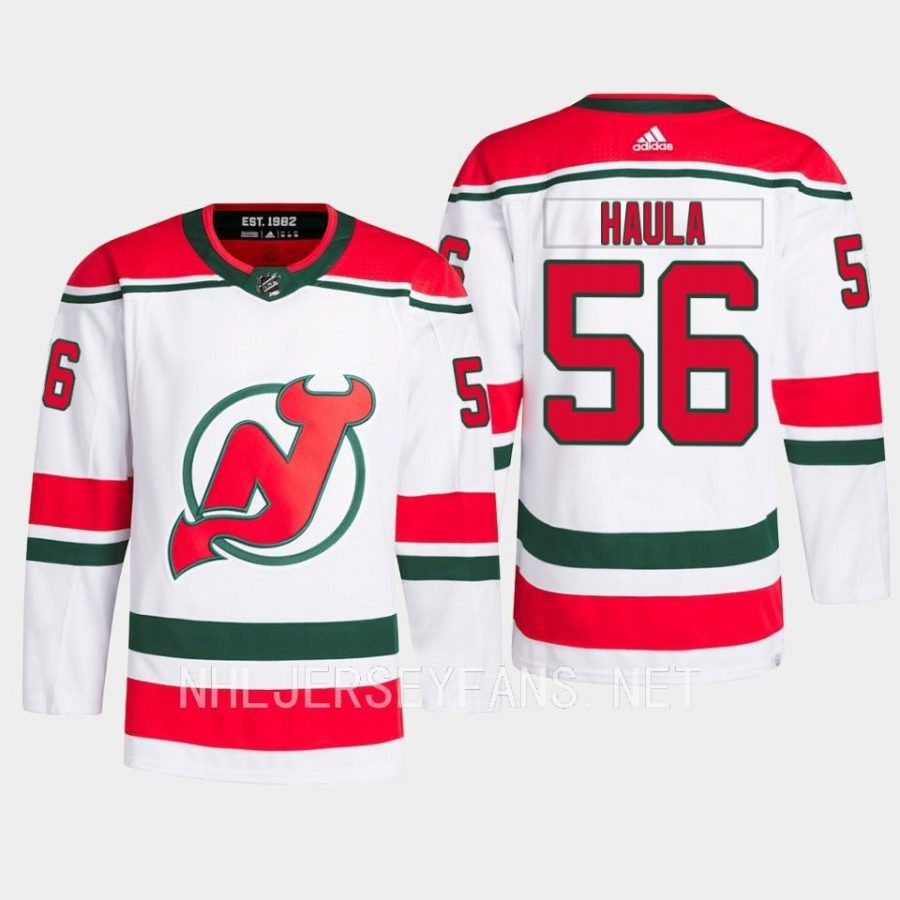 men devils erik haula 2022 23 primegreen heritage authentic pro white jersey