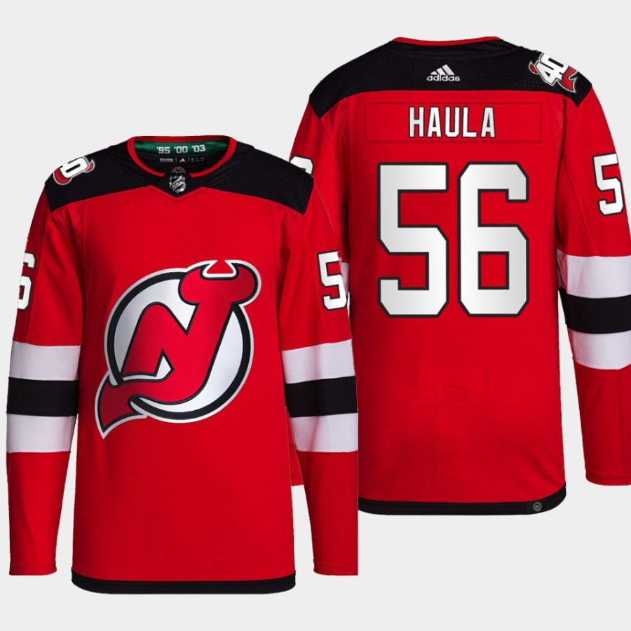 men devils erik haula 2022 home primegreen authentic red jersey