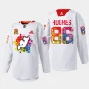 men devils jack hughes special 2023 pride night white jersey