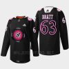 men devils jesper bratt warmup hispanic heritage night 2022 black jersey