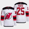 men devils nolan foote primegreen away authentic pro white jersey