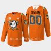 men ducks custom 2023 warmup orangewood orange jersey