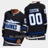 men ducks custom authentic hawks black jersey