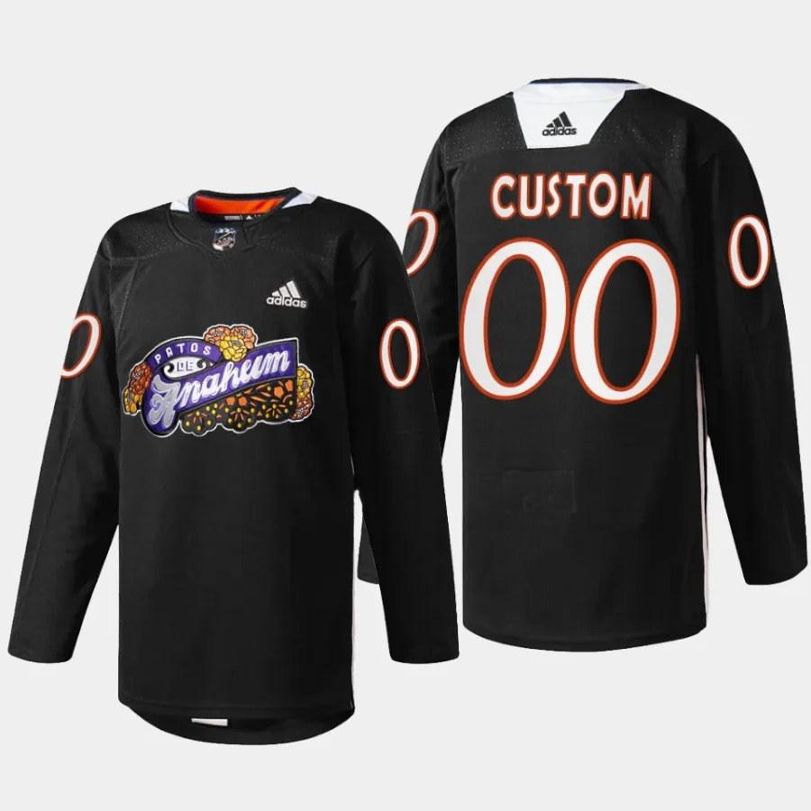 men ducks custom special 2023 dia de muertos black jersey