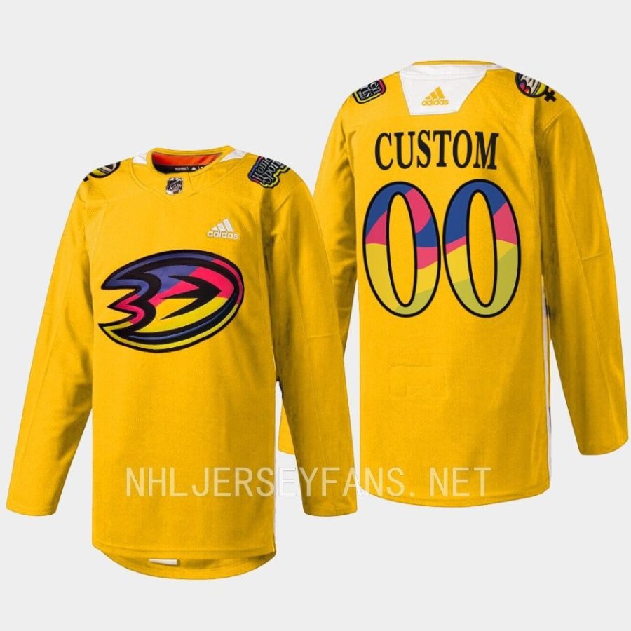 men ducks custom warmup women in sports night 2023 yellow jersey