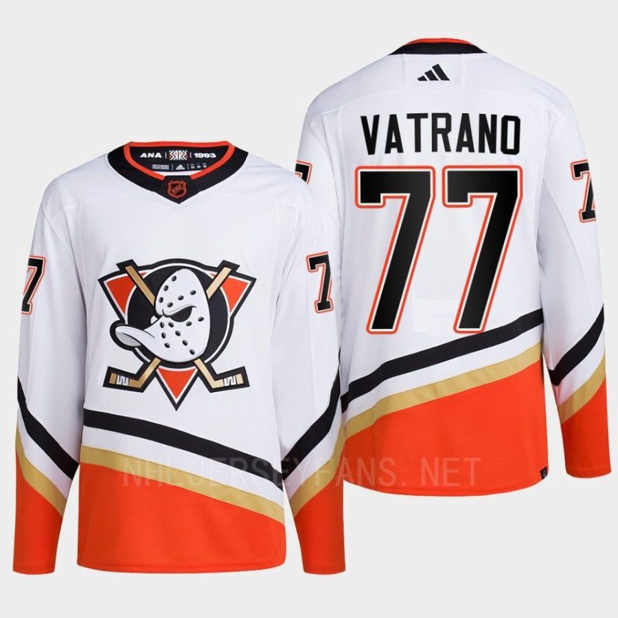 men ducks frank vatrano 2022 authentic primegreen reverse retro 2.0 white jersey