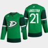 men ducks isac lundestrom warmup st. patricks day green jersey