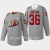 men ducks john gibson warmup 2023 angels night gray jersey