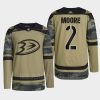 men ducks john moore 2022 warmup military appreciation night camo jersey