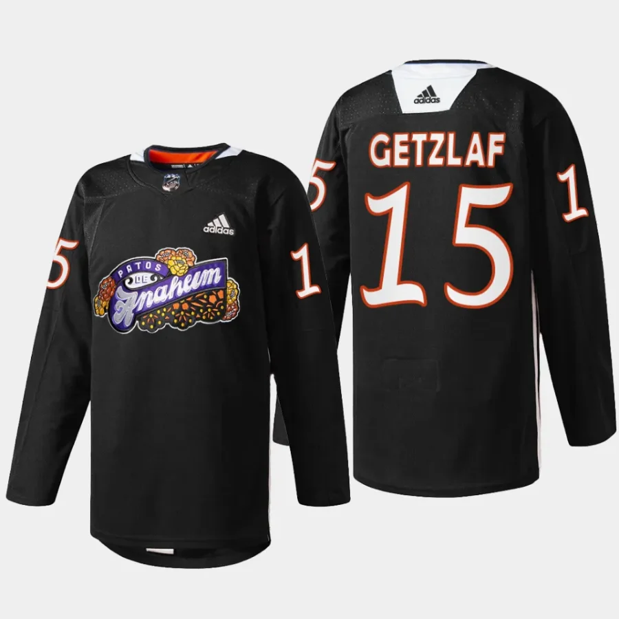 men ducks ryan getzlaf special 2023 dia de muertos black jersey