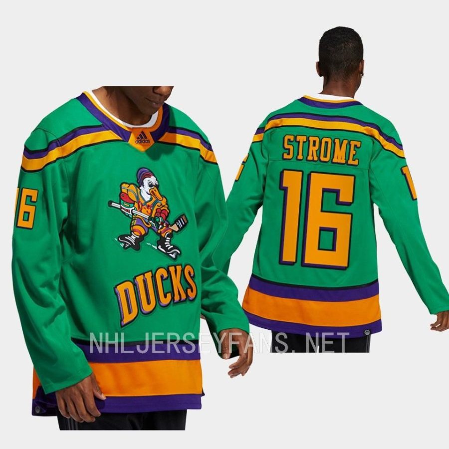 men ducks ryan strome authentic mighty ducks green jersey