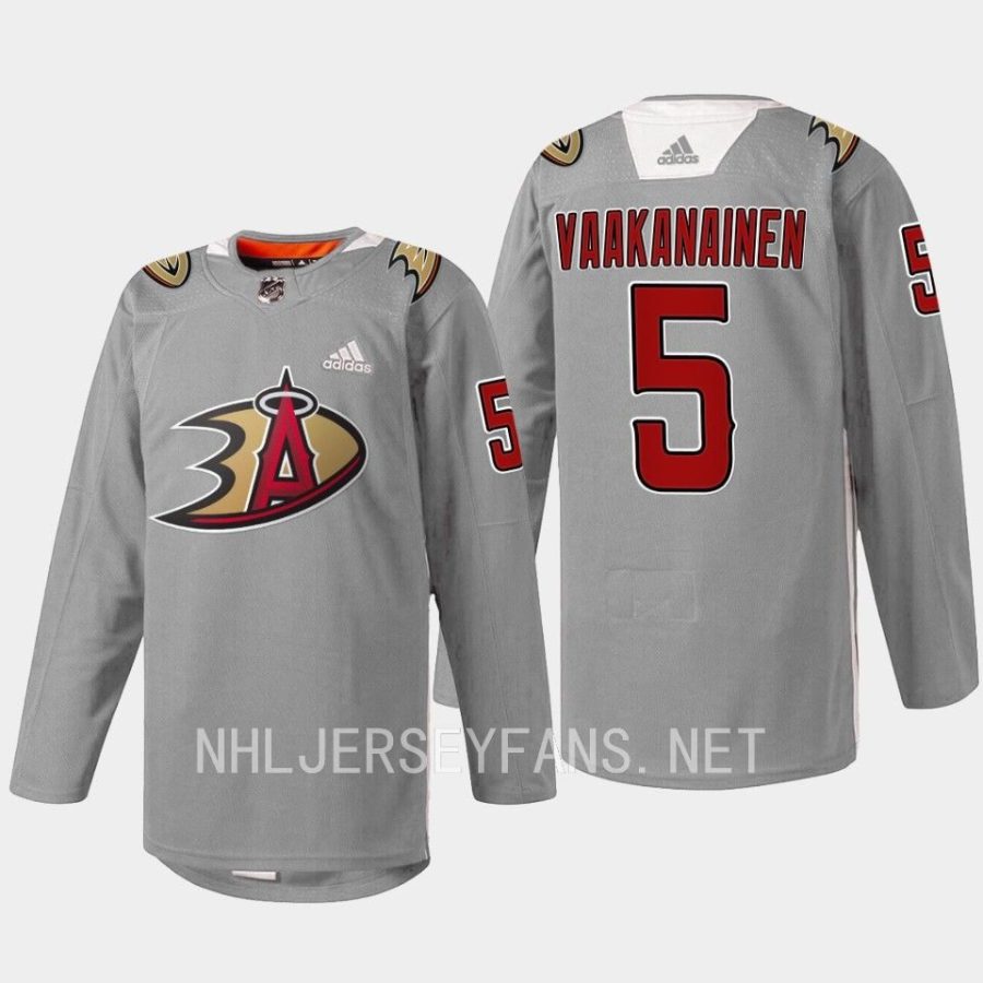 men ducks urho vaakanainen warmup 2023 angels night gray jersey