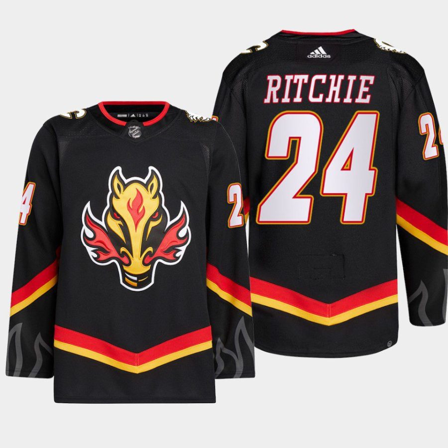 men flames brett ritchie 2022 23 primegreen blasty alternate black jersey