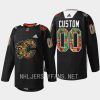 men flames custom jarome iginla black history month 2023 black jersey