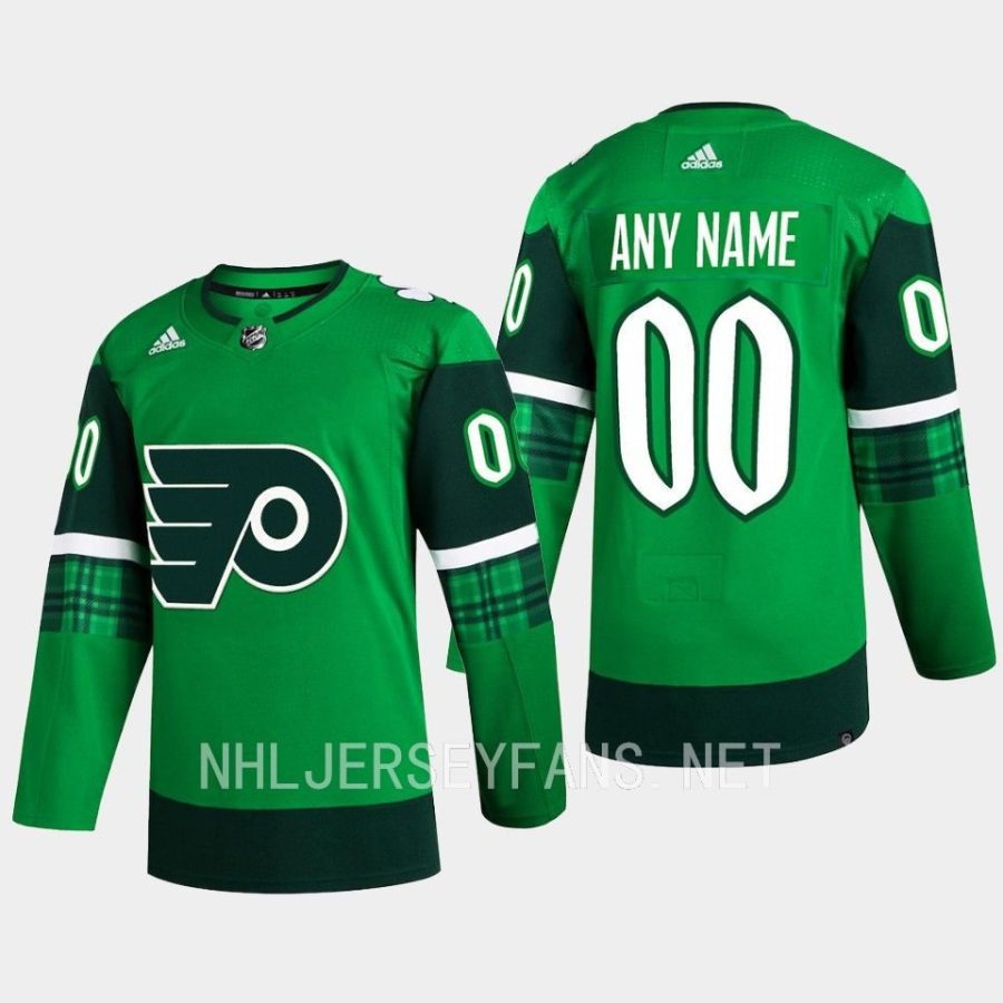 men flyers custom 2023 st. patricks day primegreen authentic jersey green