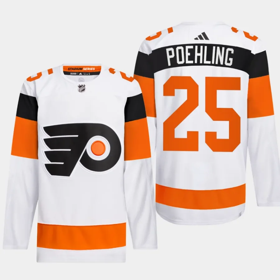 men flyers ryan poehling authentic pro 2024 nhl stadium series white jersey