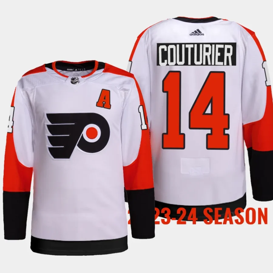 men flyers sean couturier 2023 24 primegreen away authentic pro white jersey