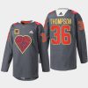 men golden knights logan thompson 2022 warm up donorawareness black jersey