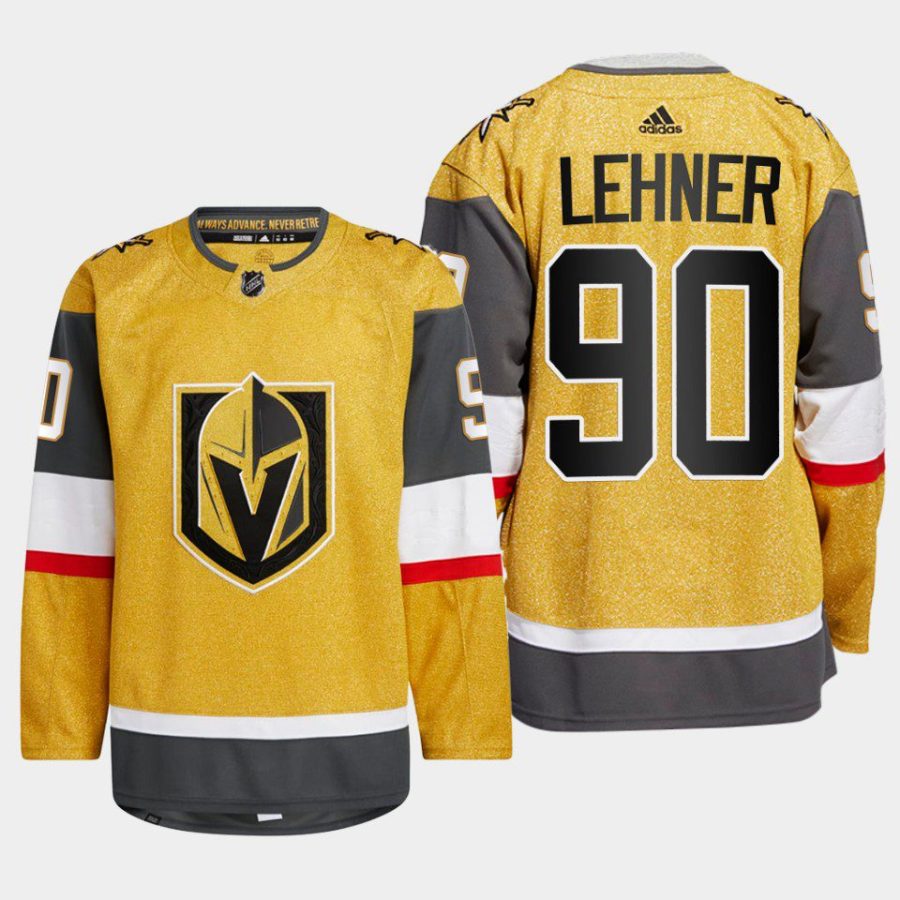 men golden knights robin lehner 2022 23 authentic home gold jersey