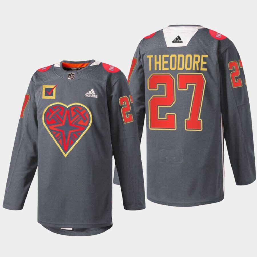 men golden knights shea theodore 2022 warm up donorawareness black jersey