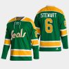 men golden seals bob stewart 2022 23 authentic reverse retro 2.0 green jersey