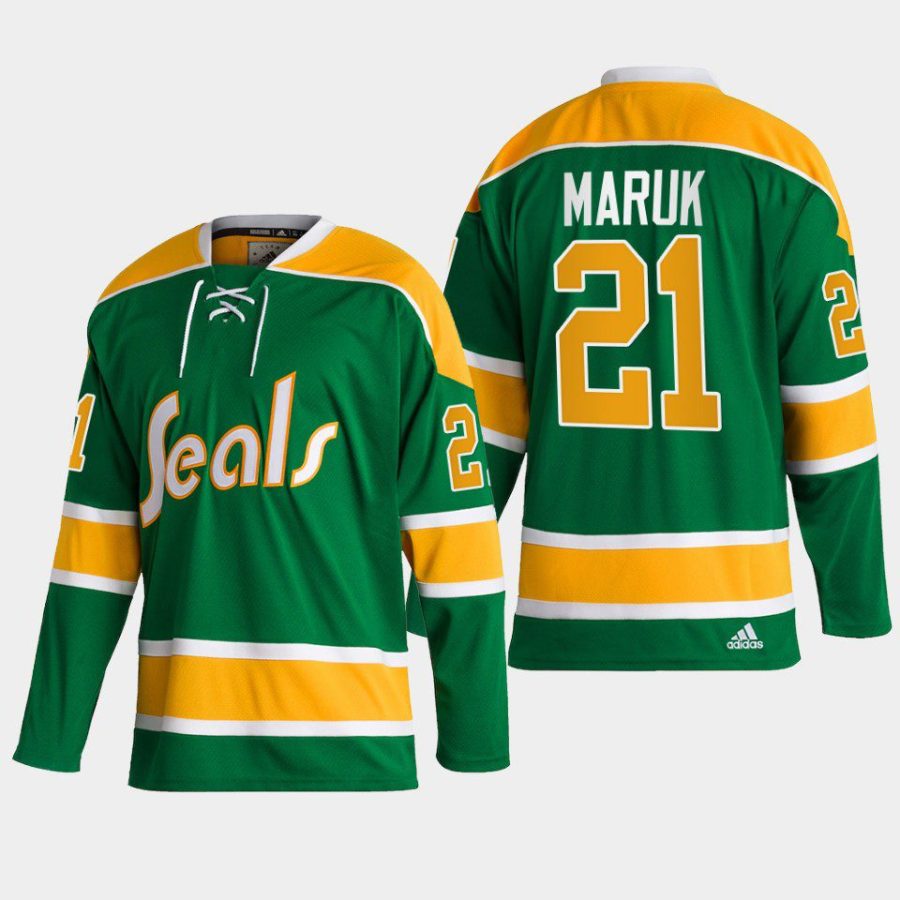 men golden seals dennis maruk 2022 23 authentic reverse retro 2.0 green jersey