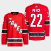 men hurricanes brett pesce 2022 authentic primegreen reverse retro 2.0 red jersey