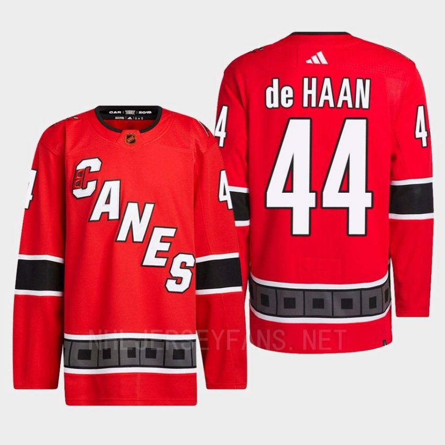 men hurricanes calvin de haan 2022 authentic primegreen reverse retro 2.0 red jersey