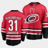 men hurricanes frederik andersen awards edition william jennings award red jersey