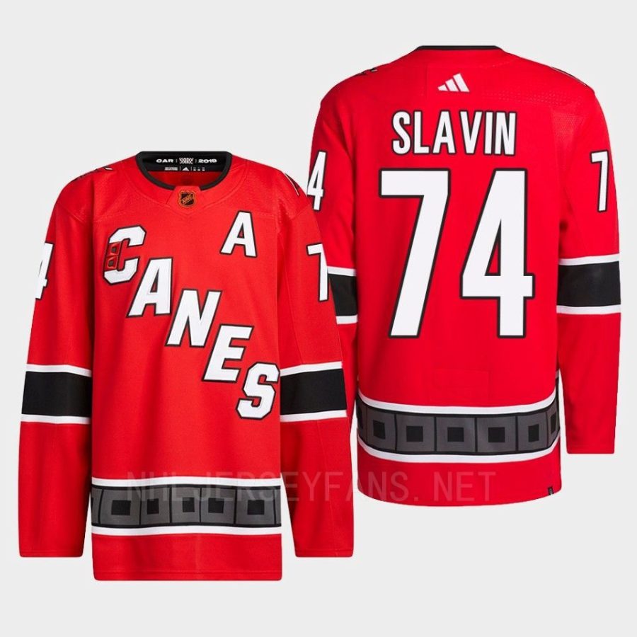 men hurricanes jaccob slavin 2022 authentic primegreen reverse retro 2.0 red jersey