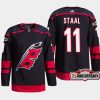 men hurricanes jordan staal 2022 23 25th anniversary authentic home black jersey