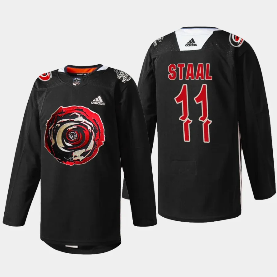 men hurricanes jordan staal limited edition 2024 black excellence black jersey