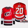 men hurricanes sebastian aho 2022 23 25th anniversary third red jersey