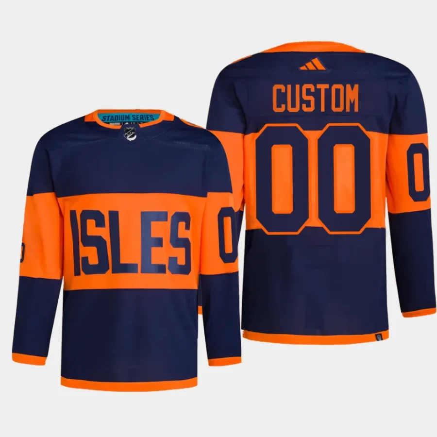 men islanders custom authentic pro 2024 nhl stadium series navy jersey