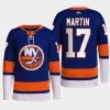 men islanders matt martin 2022 primegreen authentic pro home royal jersey