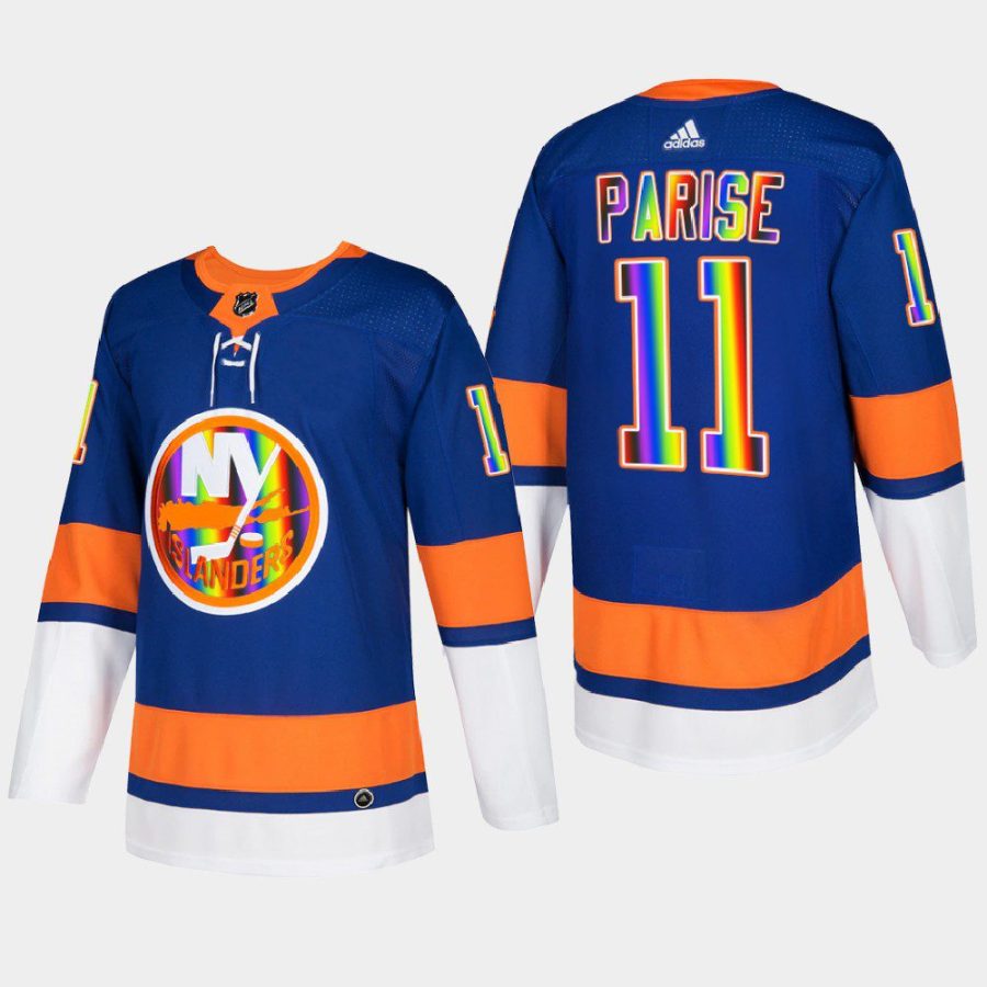 men islanders zach parise hockeyisforeveryone pride night 2022 royal jersey