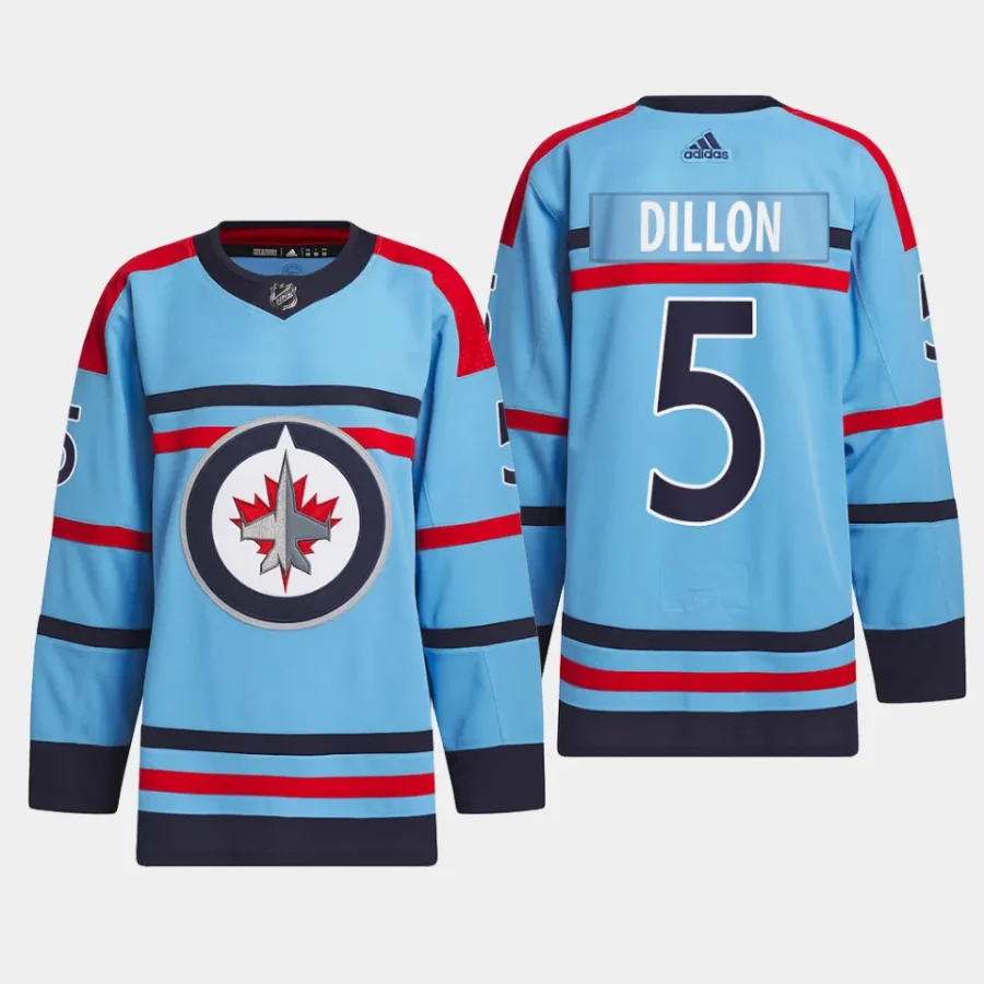 men jets brenden dillon 2023 24 primegreen rcaf centennial authentic light blue jersey