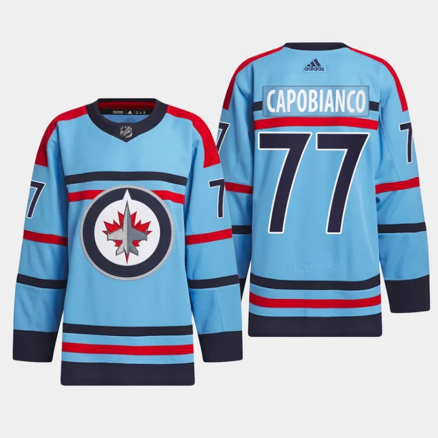 men jets kyle capobianco 2023 24 primegreen rcaf centennial authentic light blue jersey