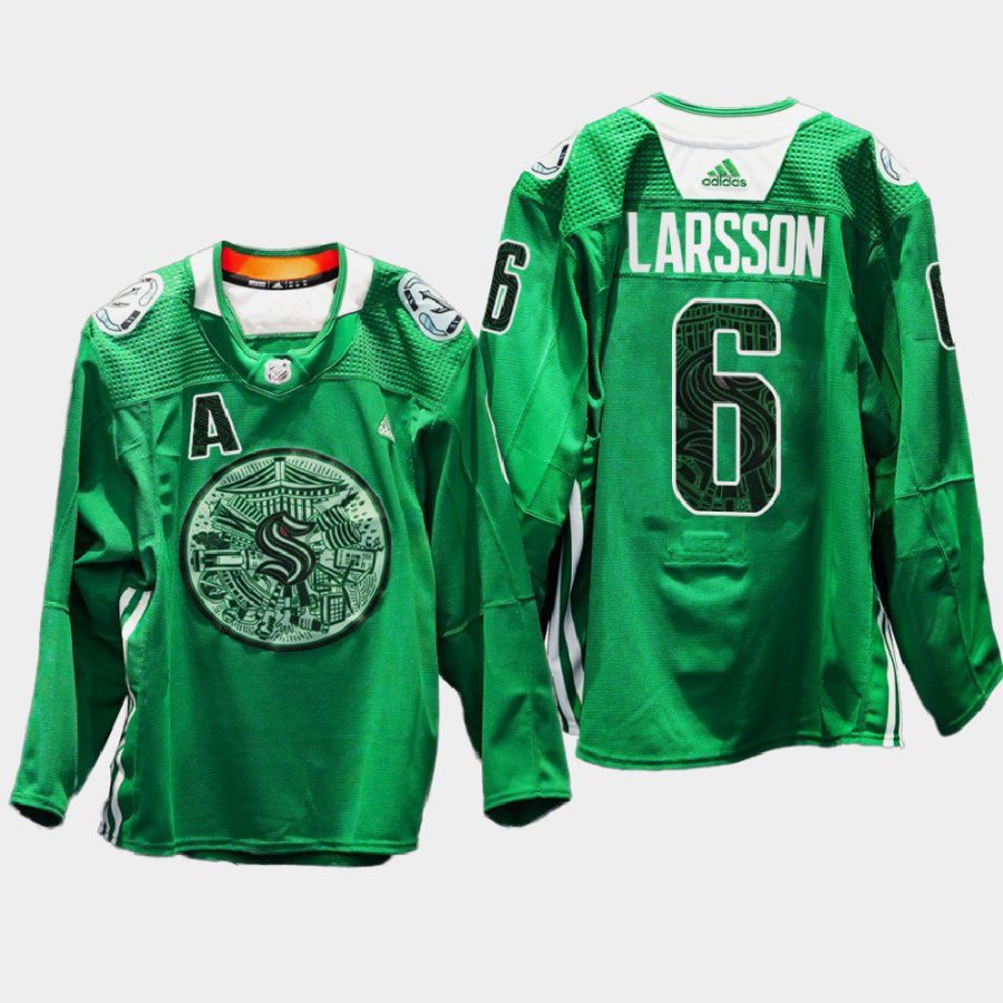 men kraken adam larsson eco conscious green night 2022 green jersey