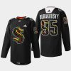 men kraken andre burakovsky warmup black history month 2022 black jersey