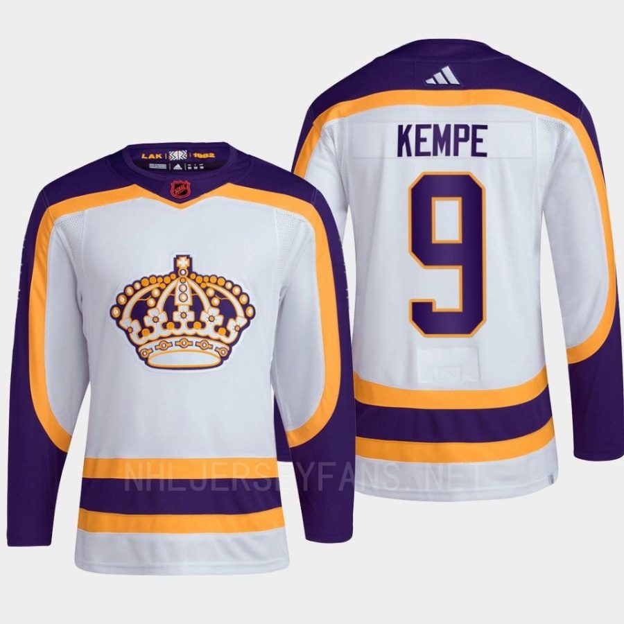 men la kings adrian kempe 2022 authentic primegreen reverse retro 2.0 white jersey