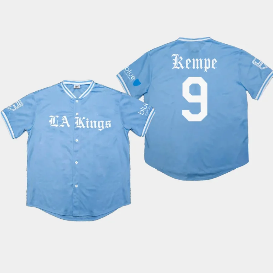 men la kings adrian kempe baseball 2023 dodgers night blue jersey