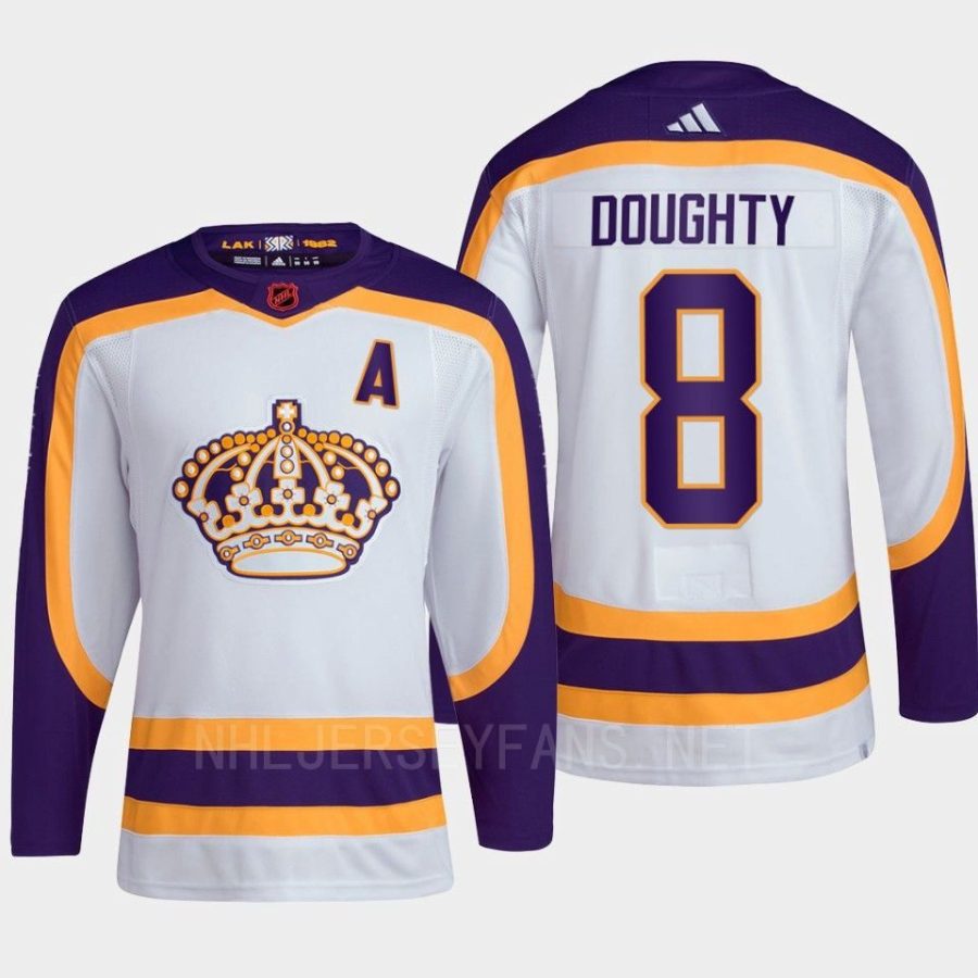 men la kings drew doughty 2022 authentic primegreen reverse retro 2.0 white jersey