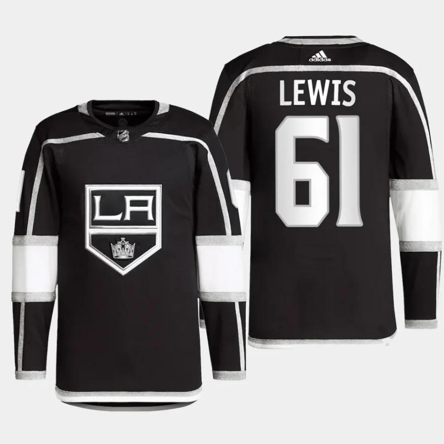 men la kings trevor lewis primegreen home authentic pro black jersey