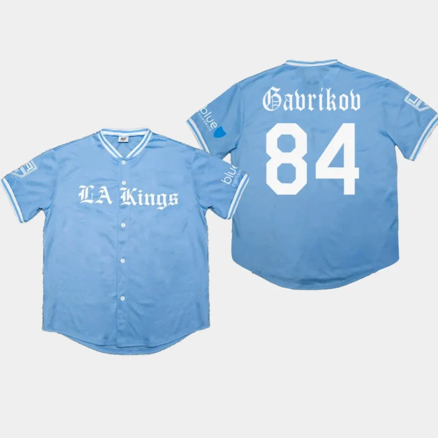 men la kings vladislav gavrikov baseball 2023 dodgers night blue jersey