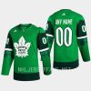 men leafs custom 2023 st. patricks day primegreen authentic jersey green