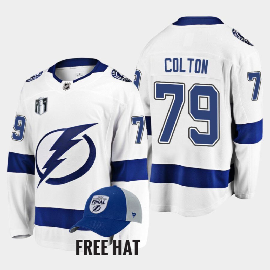 men lightning ross colton away 2022 stanley cup final white jersey